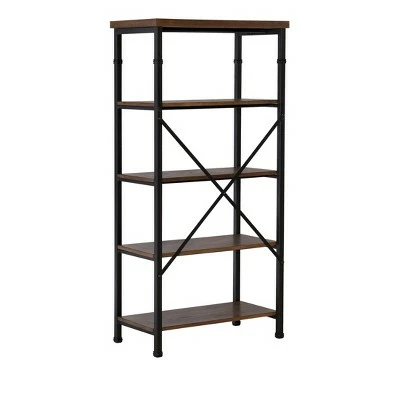 54" Austin Bookshelf Brown - Linon 6 54" Austin Bookshelf Brown - Linon - Image 4