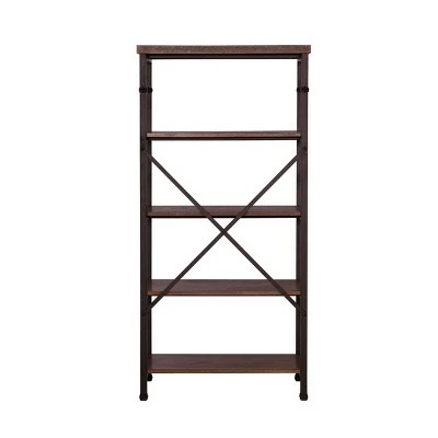 54" Austin Bookshelf Brown - Linon 7 54" Austin Bookshelf Brown - Linon - Image 5