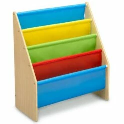 Delta Children Sling Book Rack Bookshelf for Kids' Blue/yellow/red -Bookshelves Sales Shop unnamed file 512