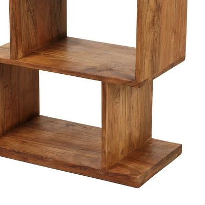 47.2" Perry Boho Handcrafted 4 Shelf Bookshelf Light Natural - Christopher Knight Home 4 47.2" Perry Boho Handcrafted 4 Shelf Bookshelf Light Natural - Christopher Knight Home - Image 2