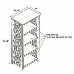 54.7" Whitley Antique Bookshelf White - Linon -Bookshelves Sales Shop unnamed file 5162