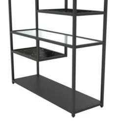 Room & Joy 72" Eos Bookcase Etagere Marble/Glass Black - Room & Joy -Bookshelves Sales Shop unnamed file 5209