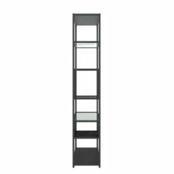 Room & Joy 72" Eos Bookcase Etagere Marble/Glass Black - Room & Joy -Bookshelves Sales Shop unnamed file 5210