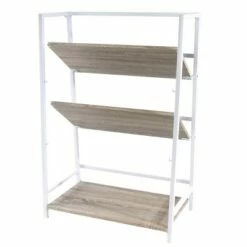 Atlantic Folding 3-Tier Shelf - urb SPACE White