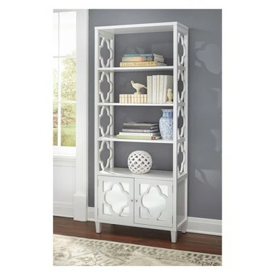 72" Broadway Bookshelf White - Lifestorey 3 72" Broadway Bookshelf White - Lifestorey
