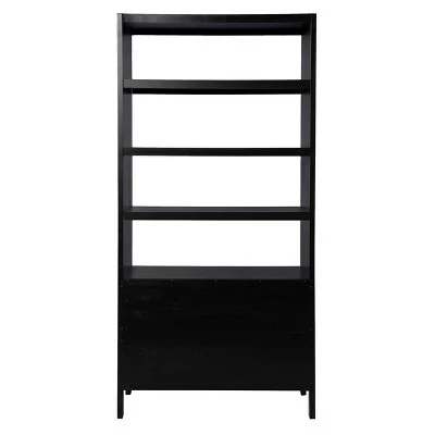 74" Groveholme Bookcase/Storage Shelf Black/Gold - Aiden Lane 8 74" Groveholme Bookcase/Storage Shelf Black/Gold - Aiden Lane - Image 6