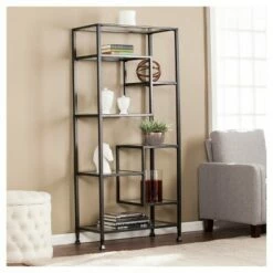 68" Jamel Bookcase Matte Black - Aiden Lane 9 68" Jamel Bookcase Matte Black - Aiden Lane -Bookshelves Sales Shop unnamed file 5277