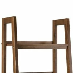 72"x24" Hawkins Solid Wood Ladder Shelf with Storage - Wyndenhall Medium Saddle Brown -Bookshelves Sales Shop unnamed file 5290