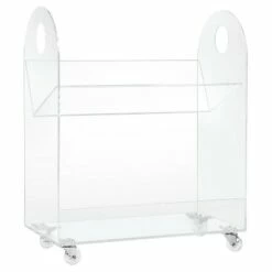 Babyletto Presto Acrylic Bookcase and Cart - Clear