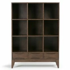57" Pearson Solid Hardwood Cube Storage with Drawers Walnut Brown - WyndenHall -Bookshelves Sales Shop unnamed file 5303