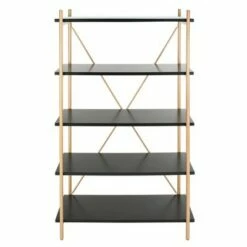 Rigby 5 Tier Etagere - Safavieh Gold Liquid/black -Bookshelves Sales Shop unnamed file 5317