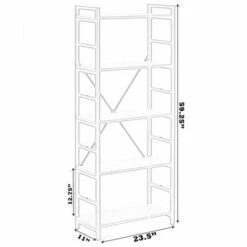 Fabulaxe Industrial Style 5 Shelf Wood and Metal Bookcase 13 Fabulaxe Industrial Style 5 Shelf Wood and Metal Bookcase -Bookshelves Sales Shop unnamed file 5326