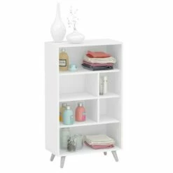 40.75" Monterey 4 Shelf Bookshelf White - Chique