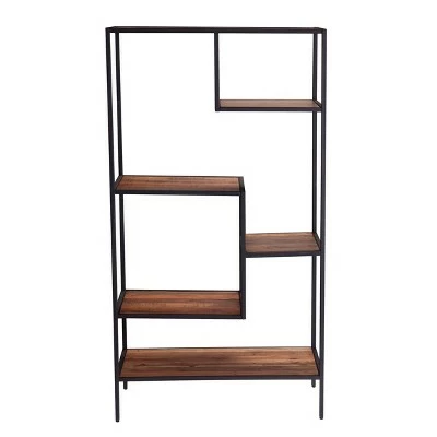 58.75" Thropel Reclaimed Wood Etagere Natural/Gray - Aiden Lane 4 58.75" Thropel Reclaimed Wood Etagere Natural/Gray - Aiden Lane - Image 2