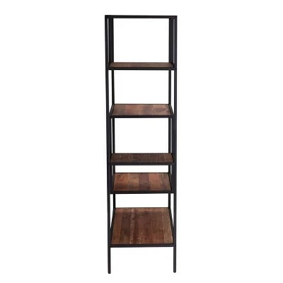 58.75" Thropel Reclaimed Wood Etagere Natural/Gray - Aiden Lane 6 58.75" Thropel Reclaimed Wood Etagere Natural/Gray - Aiden Lane - Image 4
