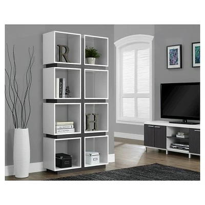 71" Hollow Core Bookcase - White/Gray - EveryRoom 3 71" Hollow Core Bookcase - White/Gray - EveryRoom