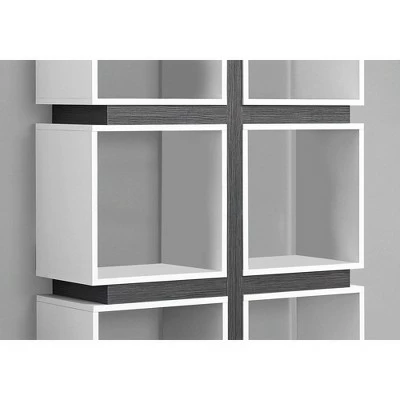 71" Hollow Core Bookcase - White/Gray - EveryRoom 4 71" Hollow Core Bookcase - White/Gray - EveryRoom - Image 2
