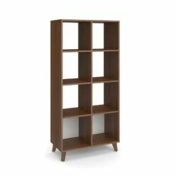 66" High Modern Cube Bookcase - HON BASYX Walnut -Bookshelves Sales Shop unnamed file 5419