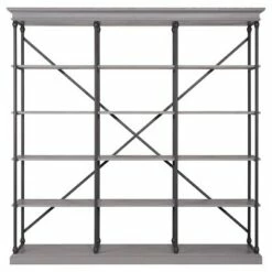 84" Belvidere 5 Shelf Wide Bookshelf - Inspire Q Ivory White