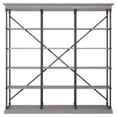 84" Belvidere 5 Shelf Wide Bookshelf - Inspire Q Ivory White 3 84" Belvidere 5 Shelf Wide Bookshelf - Inspire Q Ivory White