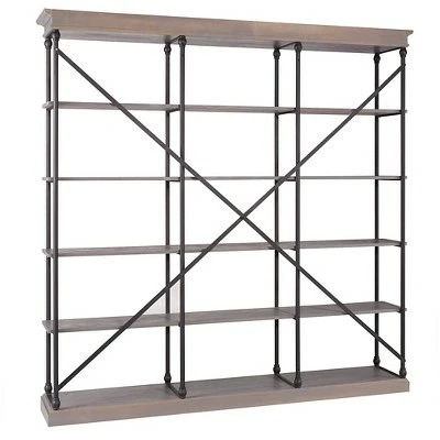 84" Belvidere 5 Shelf Wide Bookshelf - Inspire Q Ivory White 4 84" Belvidere 5 Shelf Wide Bookshelf - Inspire Q Ivory White - Image 2