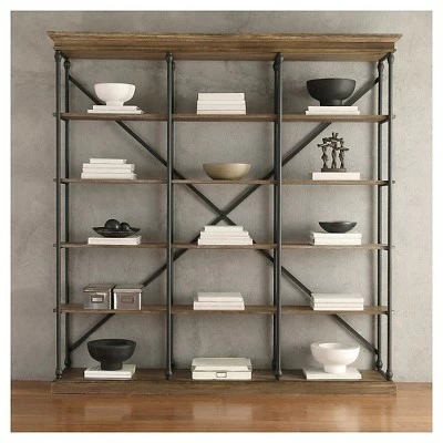 84" Belvidere 5 Shelf Wide Bookshelf - Inspire Q Ivory White 7 84" Belvidere 5 Shelf Wide Bookshelf - Inspire Q Ivory White - Image 5