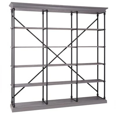 84" Belvidere 5 Shelf Wide Bookshelf - Inspire Q Ivory White 8 84" Belvidere 5 Shelf Wide Bookshelf - Inspire Q Ivory White - Image 6