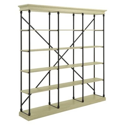 84" Belvidere 5 Shelf Wide Bookshelf - Inspire Q Ivory White 9 84" Belvidere 5 Shelf Wide Bookshelf - Inspire Q Ivory White - Image 7
