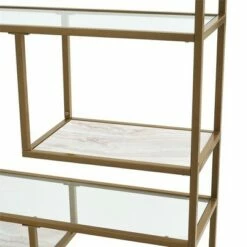 72" EOS Geometric Bookshelf Etagere Brass - Dorel Living -Bookshelves Sales Shop unnamed file 5434