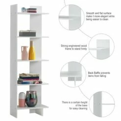 Costway Set of 2 Bookcase Storage 5-Tier Open Shelf Display Room Divider -Bookshelves Sales Shop unnamed file 545