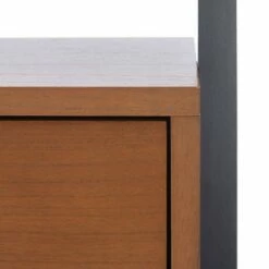 71.96" Vlad 3 Shelves and 1 Door Etagere Natural/Charcoal - Safavieh -Bookshelves Sales Shop unnamed file 5456