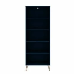 Rockefeller 5 Shelf Bookcase - Manhattan Comfort Tatiana Midnight Blue -Bookshelves Sales Shop unnamed file 5471