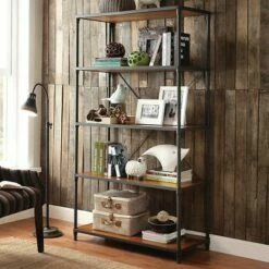 72" Webster 4 Shelf Mixed Media Bookshelf Black - Inspire Q -Bookshelves Sales Shop unnamed file 5481