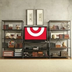 72" Webster 4 Shelf Mixed Media Bookshelf Black - Inspire Q -Bookshelves Sales Shop unnamed file 5482