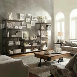 72" Webster 4 Shelf Mixed Media Bookshelf Black - Inspire Q -Bookshelves Sales Shop unnamed file 5483