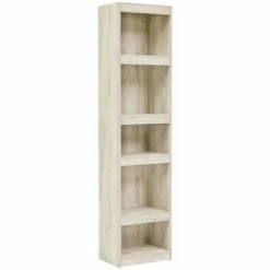 71.97" 5 Tier Wooden Pier with Adjustable Shelves - Benzara Gray -Bookshelves Sales Shop unnamed file 5498