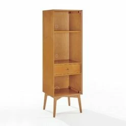 68" Landon Record Storage Bookcase Brown - Crosley