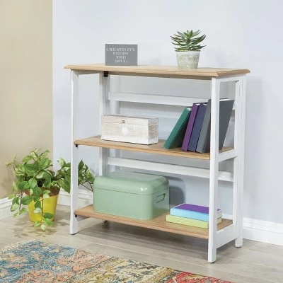 32.25" 3 Medford Shelf Bookshelf Distressed White - OSP Home Furnishings 6 32.25" 3 Medford Shelf Bookshelf Distressed White - OSP Home Furnishings - Image 4