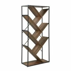 68" Anti Gravity Inverted V Bookshelf - Saracina Home Dark Walnut -Bookshelves Sales Shop unnamed file 5534