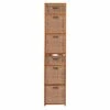 67" Flip Flop Square Folding Bookcase with Wicker Storage Baskets - Regency Oak/natural -Bookshelves Sales Shop unnamed file 5535