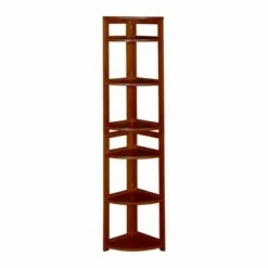 Cakewalk High Corner Folding Bookcase - Regency Cherry