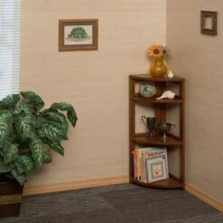 Cakewalk High Corner Folding Bookcase - Regency Cherry -Bookshelves Sales Shop unnamed file 5549