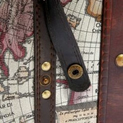 Okuna Outpost Wooden Travel Wine Bottle Box for Storage, World Map Design, 11 x 8.5 x 9.8 in. -Bookshelves Sales Shop unnamed file 5555