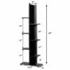 Costway 7-Tier Bookshelf Bookcase Plant Display Shelf Rack Storage Holder Wooden Black -Bookshelves Sales Shop unnamed file 556