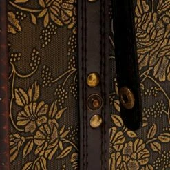 Okuna Outpost Wooden 4 Bottles Travel Wine for Storage Storage Bar Accessory, Flower Pattern, 8 x 8.5 x 13.8 in. -Bookshelves Sales Shop unnamed file 5562