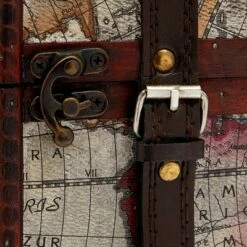 Okuna Outpost Wooden 4 Bottles Travel Wine for Storage Bar Accessory, World Map Design, 8. x 8.5 x 13.8 in. -Bookshelves Sales Shop unnamed file 5566