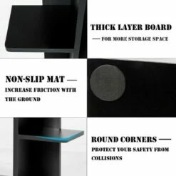 Costway 7-Tier Bookshelf Bookcase Plant Display Shelf Rack Storage Holder Wooden Black -Bookshelves Sales Shop unnamed file 563