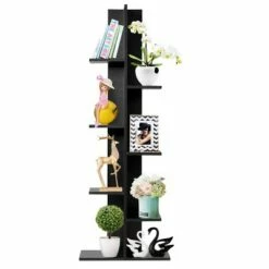 Costway 7-Tier Bookshelf Bookcase Plant Display Shelf Rack Storage Holder Wooden Black -Bookshelves Sales Shop unnamed file 564