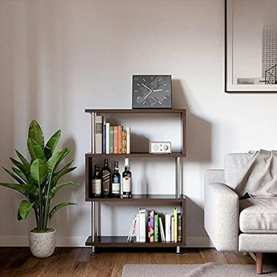 Bestier Bookshelf Multifunctional Industrial Bookcase Storage Shelf 26 Inch with Adjustable Shelves for Kitchens, Living Rooms, and Bedrooms, Gray 3 Bestier Bookshelf Multifunctional Industrial Bookcase Storage Shelf 26 Inch with Adjustable Shelves for Kitchens, Living Rooms, and Bedrooms, Gray