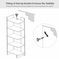 Costway 5-Tier Bookcase Storage Open Shelves Display Unit Room Divider -Bookshelves Sales Shop unnamed file 629